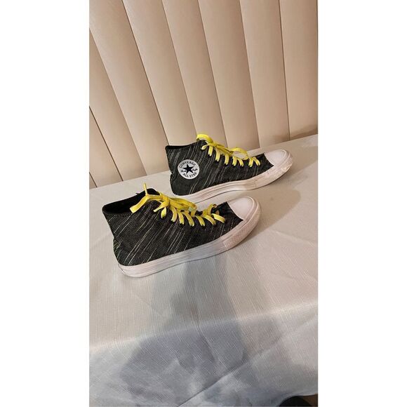 CONVERSE CHUCK TAYLER II ALL STAR SHOES NEON GREEN BLACK 151086 MENS 6.5 WOMENS - Picture 3 of 10